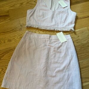 NWT Blue Blush Matching Crop Top and Skirt Lavender size Medium